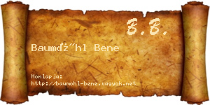 Baumöhl Bene névjegykártya
